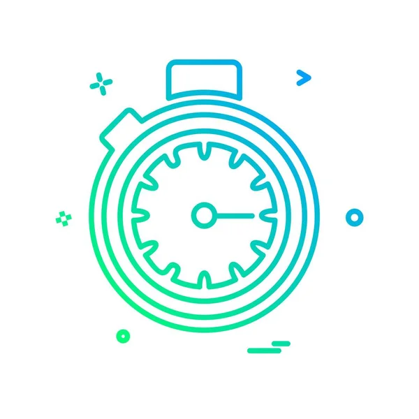 Reloj Icono Plano Vector Ilustración — Archivo Imágenes Vectoriales