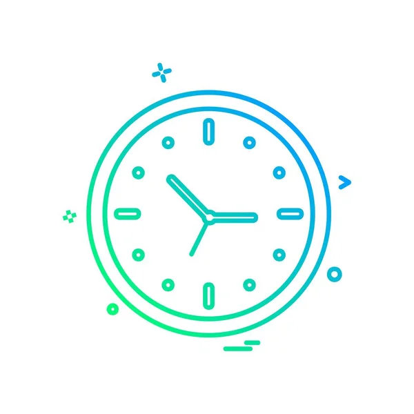 Reloj Icono Plano Vector Ilustración — Vector de stock