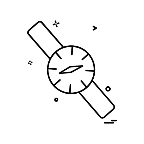 Reloj Icono Plano Vector Ilustración — Archivo Imágenes Vectoriales