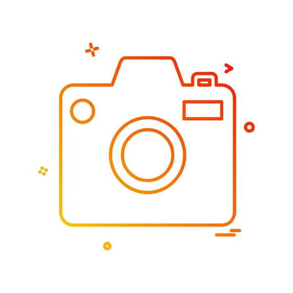 Camera Icon Design Vector — Stock Vector