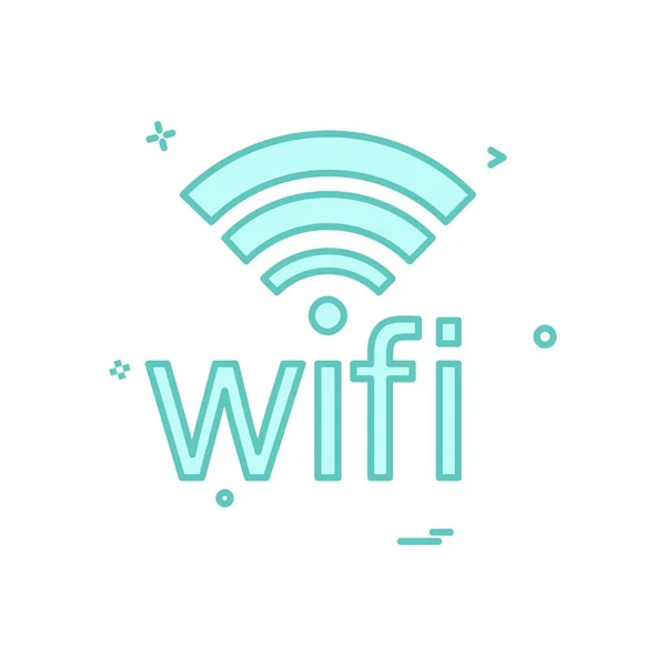 Vettore Progettazione Icona Wifi — Vettoriale Stock