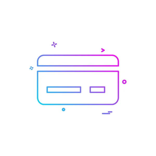 Credit Card Icon Design Colorful Vector Illustration — 图库矢量图片