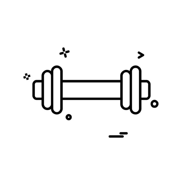 Dumbell Icon Design Vector — Stock Vector