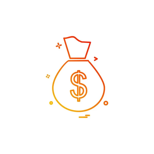 Dollar Icon Design Vector — Stock Vector