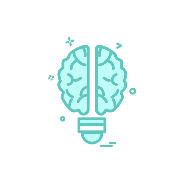 Дизайн Иконок Искусственного Интеллекта Мозга — стоковый вектор