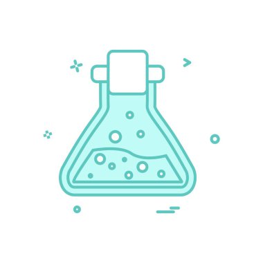 Şişesi simgesi tasarım, renkli vektör çizim