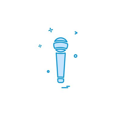 Mikrofon simgesi tasarım vektörü