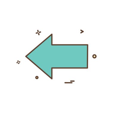 sol ok yönünde simge tasarlamak vektör