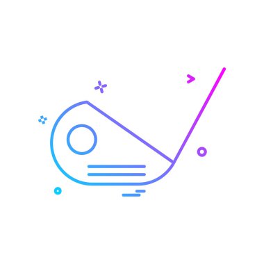 Golf çubuğu simgesi tasarım vektörü 