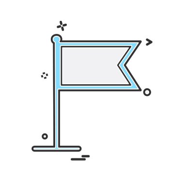 Bayrak simgesi tasarım vektörü