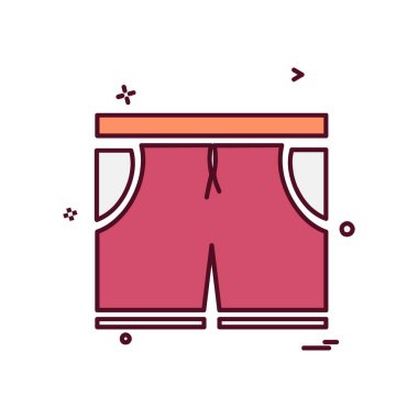 Şort simge tasarlamak vektör
