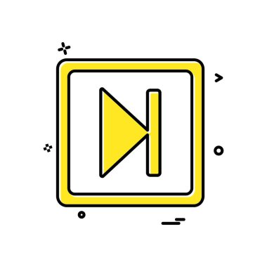 Sonraki çalma simgesi vektör tasarımı