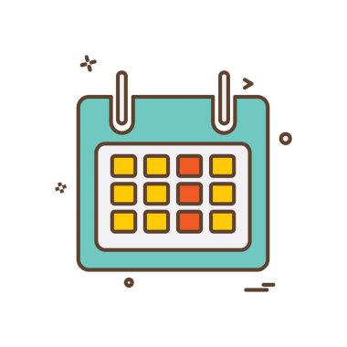 Takvim simgesi tasarım vektörü