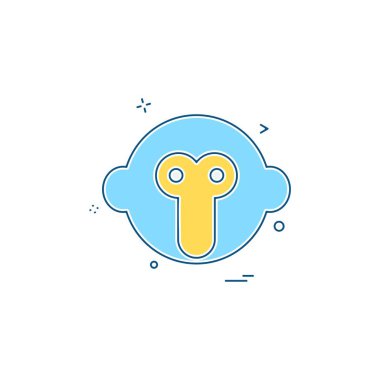 Maymun simge tasarlamak vektör