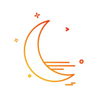 Hilal simgesi tasarım vektörü