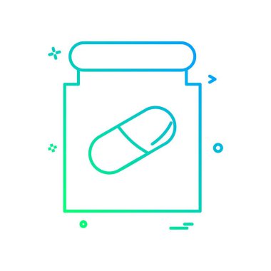 ilaç kutusu ikon vektör tasarımı