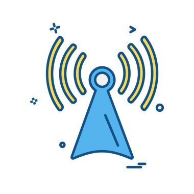 Wifi simge tasarım vektörü