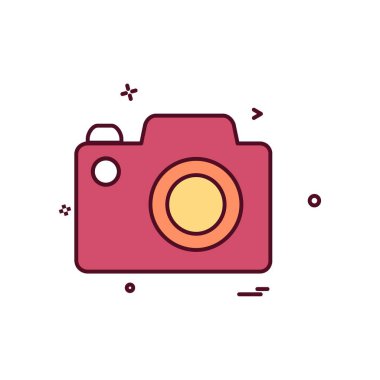 Kamera simgesi tasarım vektörü