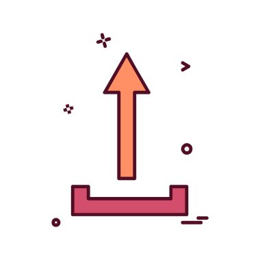 Yukarı ok simgesi tasarım vektörü