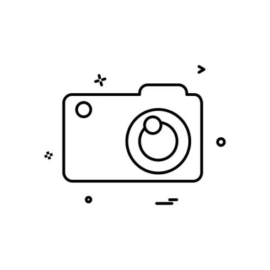 Kamera simgesi tasarım vektörü