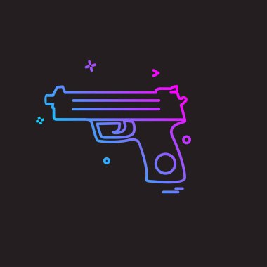 Silah simge tasarlamak vektör 