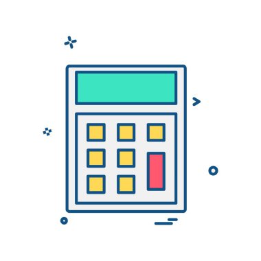 Hesap makinesi simgesi tasarım vektörü