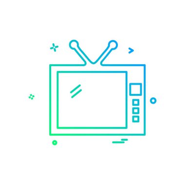 TV simgesi tasarım vektörü