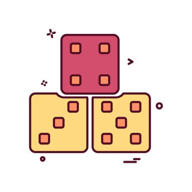 Zar simgesi tasarım vektörü