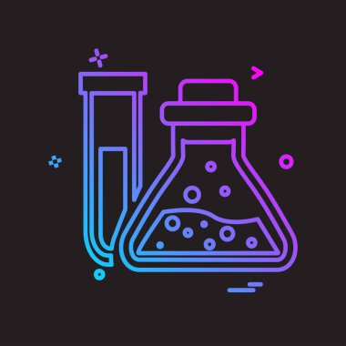 Şişesi simgesi tasarım, renkli vektör çizim