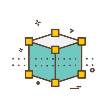 küp simge tasarlamak vektör