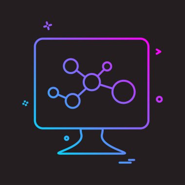 LCD ekran molekülleri simge vektör