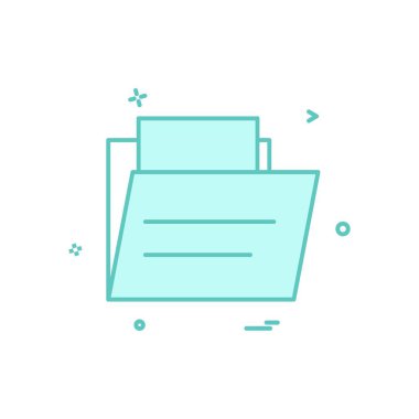 Klasör simge tasarlamak vektör