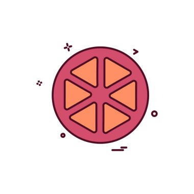 Meyve simgesi tasarım vektörü