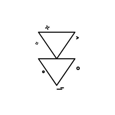 Aşağı ok simgesi tasarım vektörü