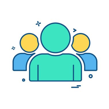 Grup simge tasarlamak vektör