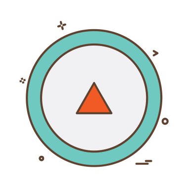 Yukarı ok simgesi tasarım vektörü