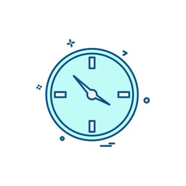 Saat simgesi tasarım vektörü 