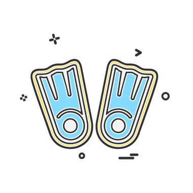 Yüzme simgesi tasarım vektörü