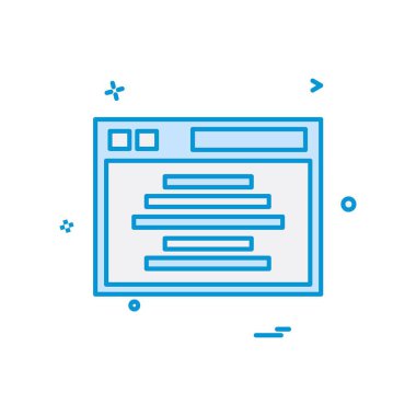 Web yerleşim simgesi tasarım vektörü