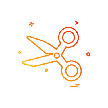 Makas simge tasarlamak vektör