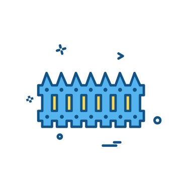 Duvar Sınırı simgesi tasarım vektörü