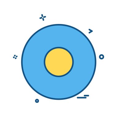 Daire simgesi tasarım, renkli vektör çizim