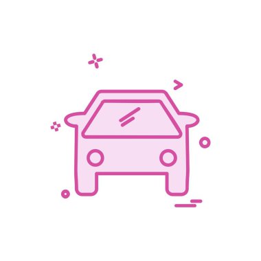 Araç simgesi tasarım, renkli vektör çizim