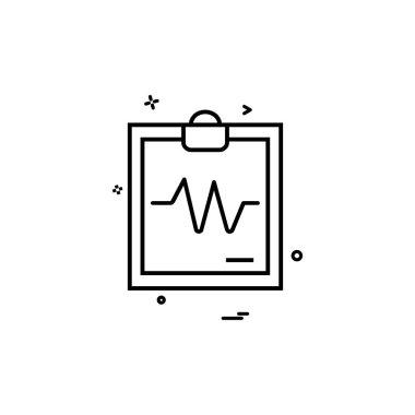 EKG rapor simge tasarlamak vektör 