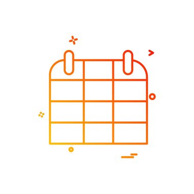 Takvim simge tasarlamak vektör 