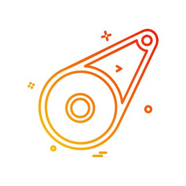 Çalışma araçlar simgesi tasarım, renkli vektör çizim 