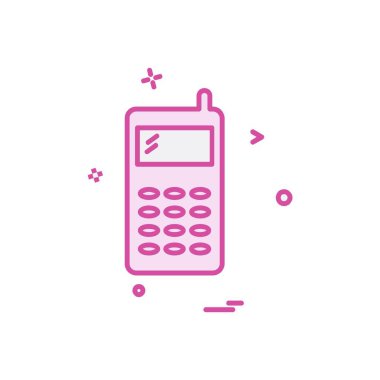 Telefon simgesi tasarım vektörü