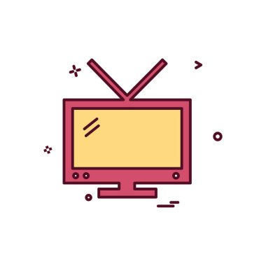 TV simgesi tasarım vektörü