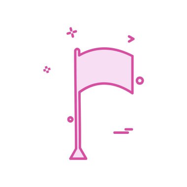 Bayrak simgesi tasarım vektörü