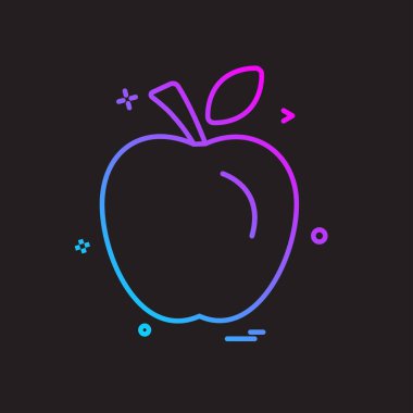 Apple simge tasarım vektörü